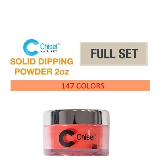 Chisel Nail Art - Dipping Powder - 2oz. Solid Full Set Of 147 Colors - $10.95each