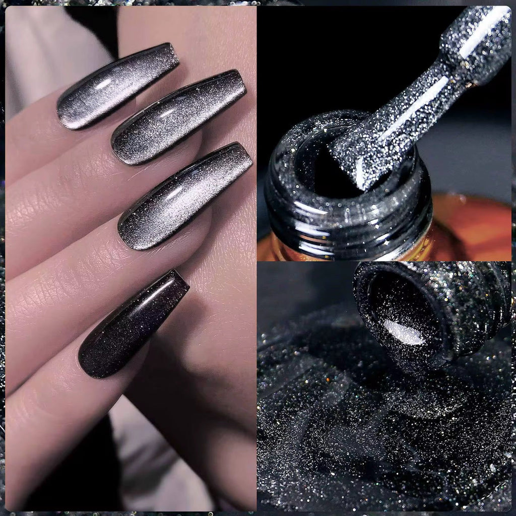 Nacy 6 Colors Obsidian Black Cat Eye Gel Set