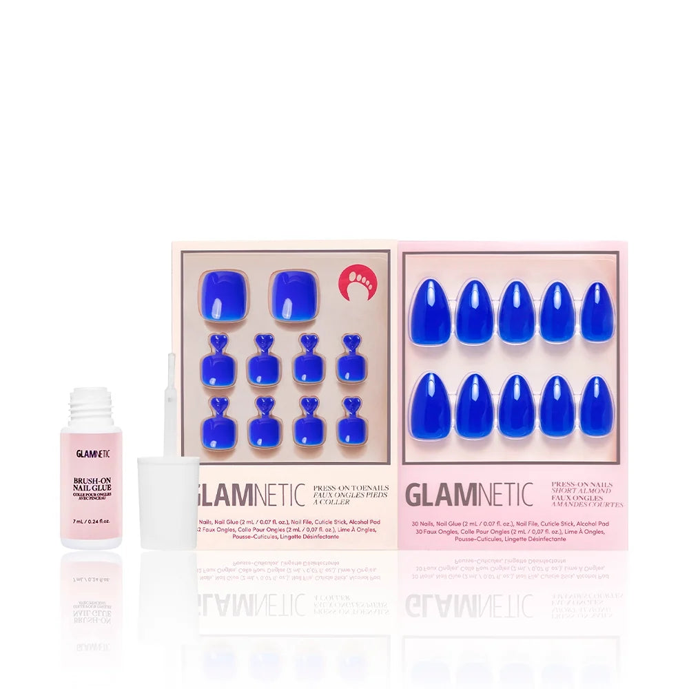 Cobalt Blue Mani Pedi