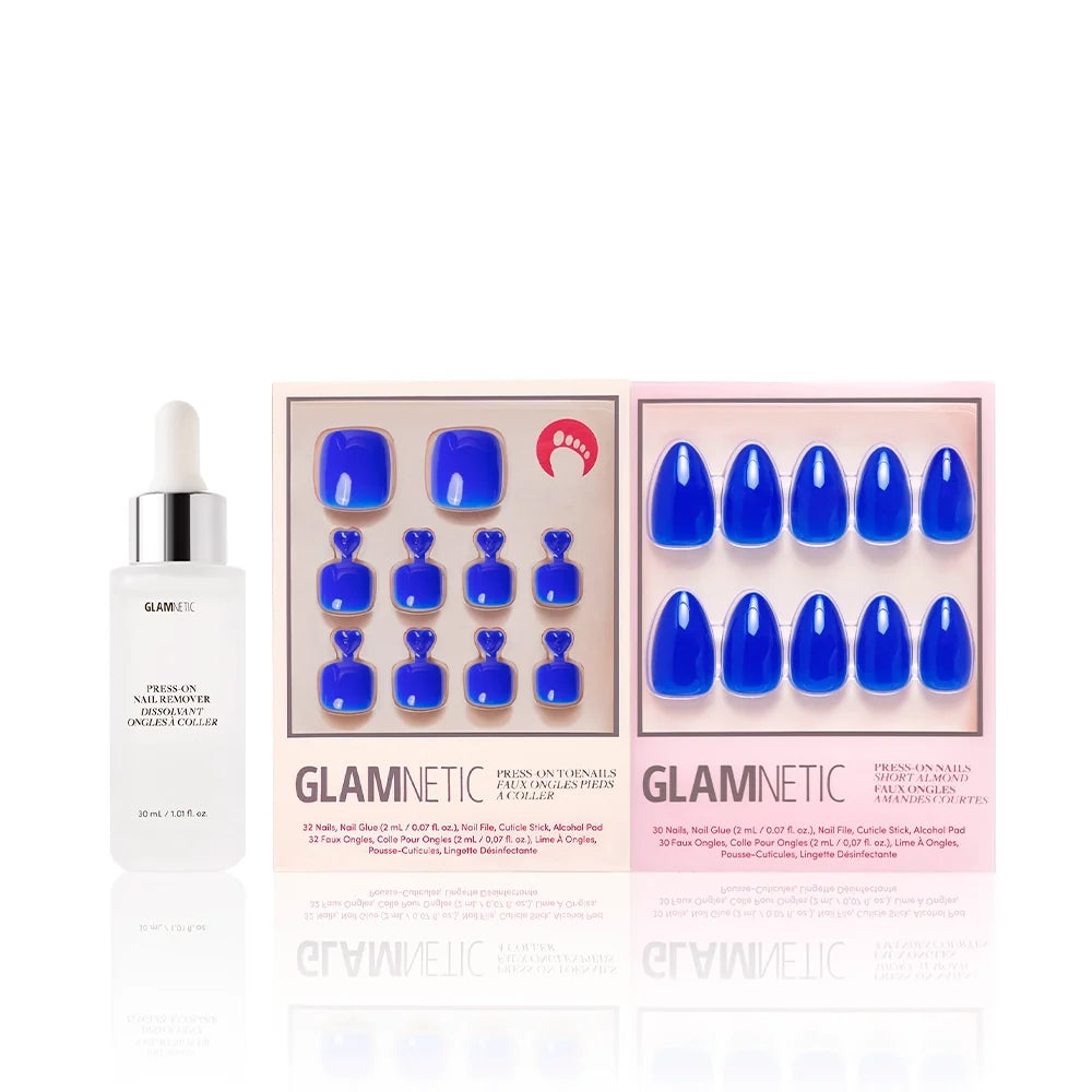 Cobalt Blue Mani Pedi