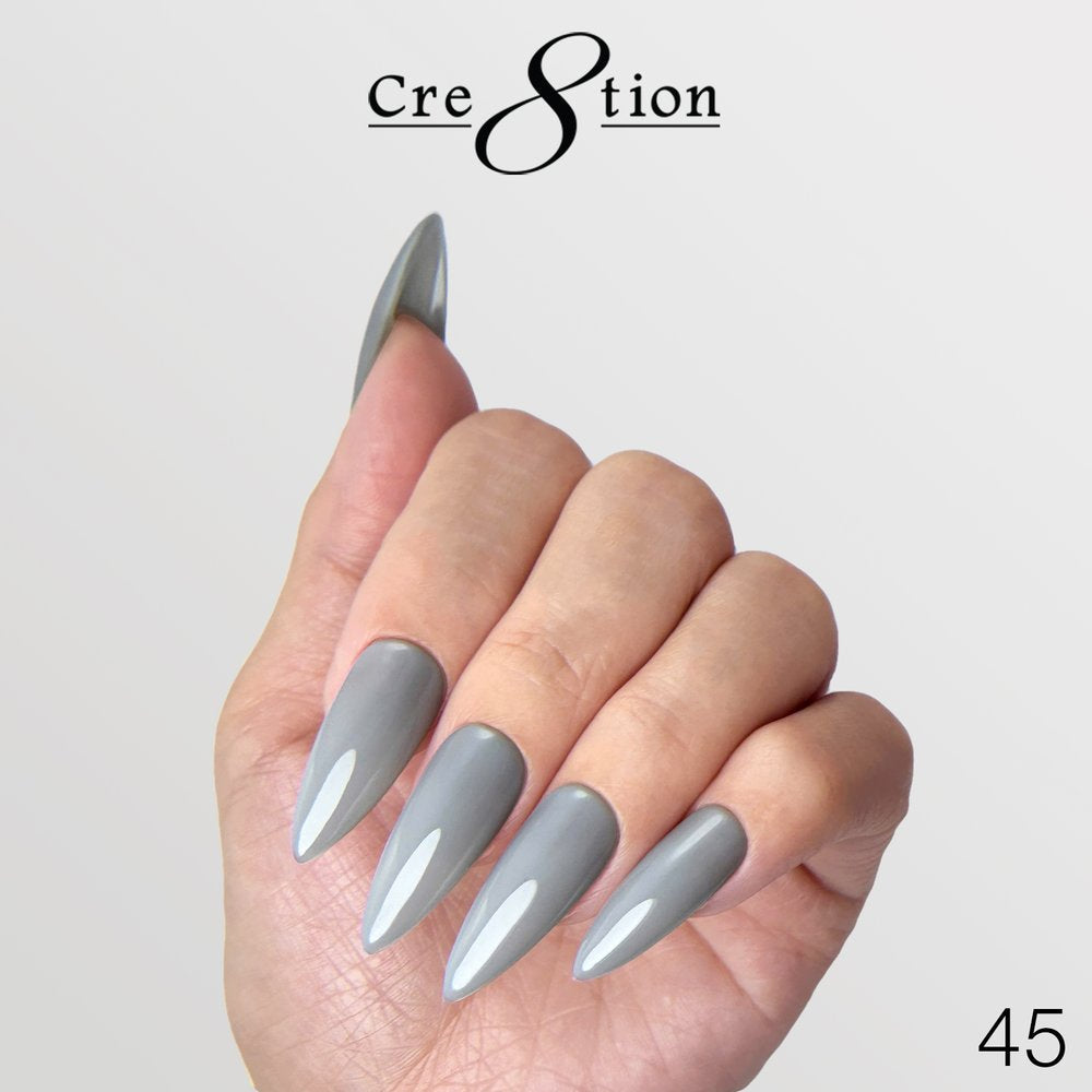 Cre8tion Gel Collection - Overlay/ Brush on Builder 0.5oz - Full Set 45 Colors w/ 1 Color Chart & 3 Cre8tion Base + Top