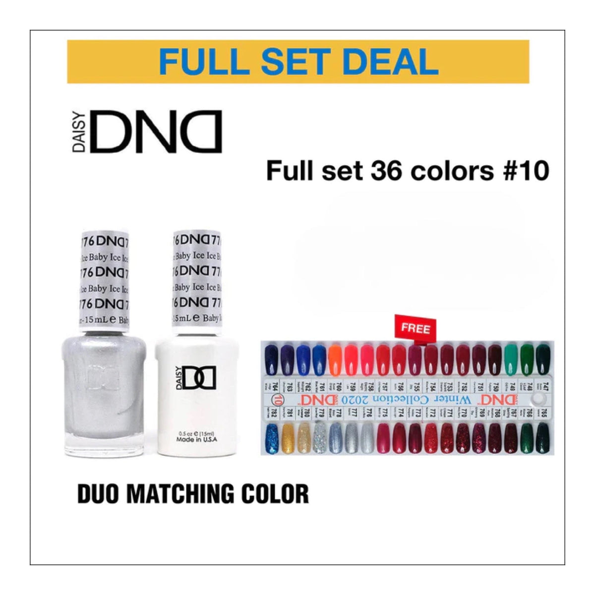 DND Duo Matching Color - Full set 36 colors - 10 #747 - #782 Free 1 Colors Chart