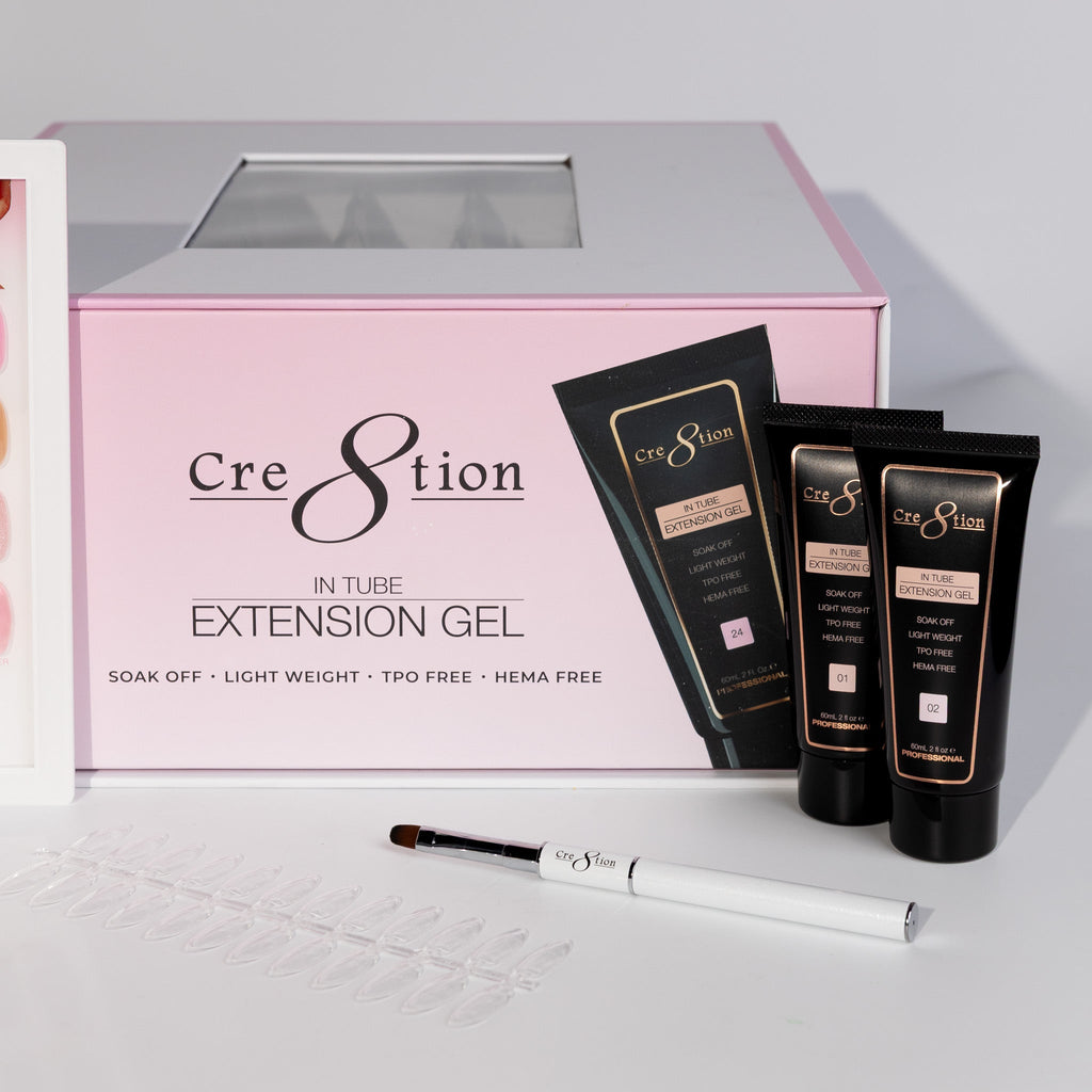 Cre8tion Poly-Extension Gel In Tube 2oz - 36 Color Kit + Free x12 Top Coat 0.5oz