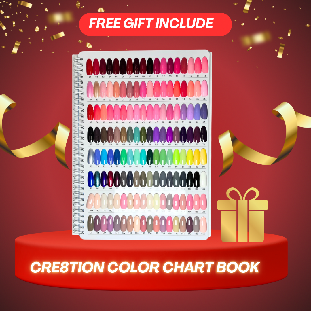 Cre8tion Trio Matching colors - Full set 324 colors ( Free 1x Cre8tion  Cordless lamp, 1x Color Charts, 1x Color Book & 6x Top Coat Gel 0.5oz)