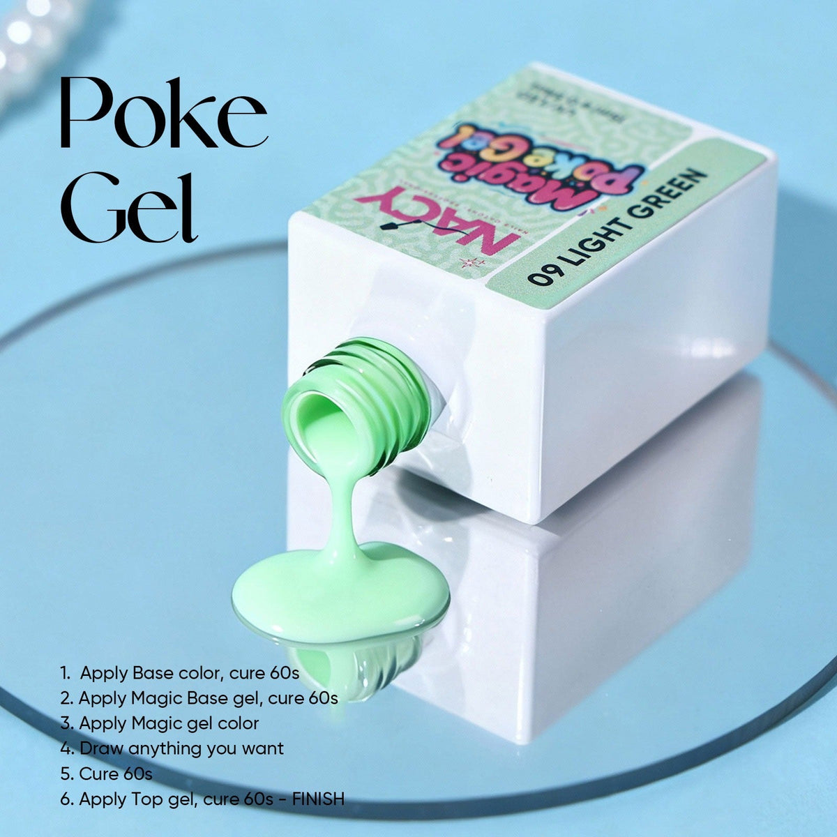 Nacy Poke Art Gel HEMA/TPO Free Set 12 Colors 0.5oz - Free 1pcs Top Coat