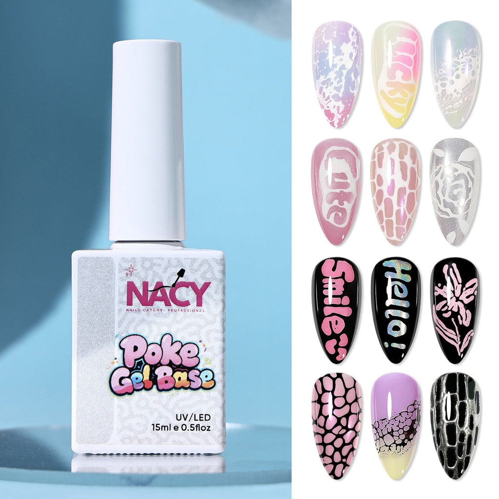 Nacy Poke Art Gel HEMA/TPO Free Set 12 Colors 0.5oz - Free 1pcs Top Coat