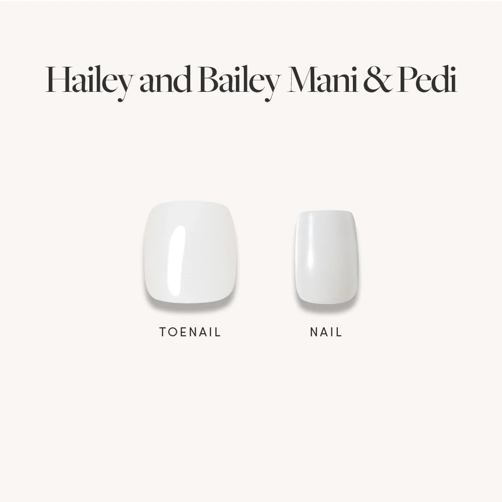 Pearly Glazed White Mani & Pedi Bundles