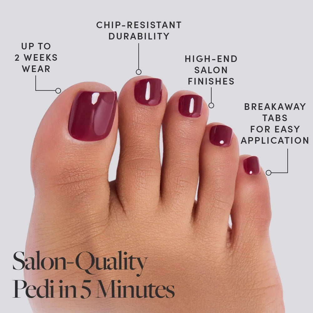 Berry Maroon Toenail