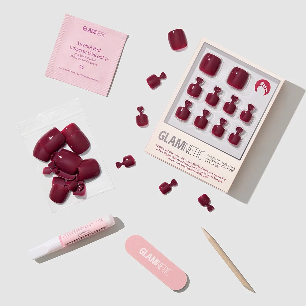 Berry Maroon Toenail