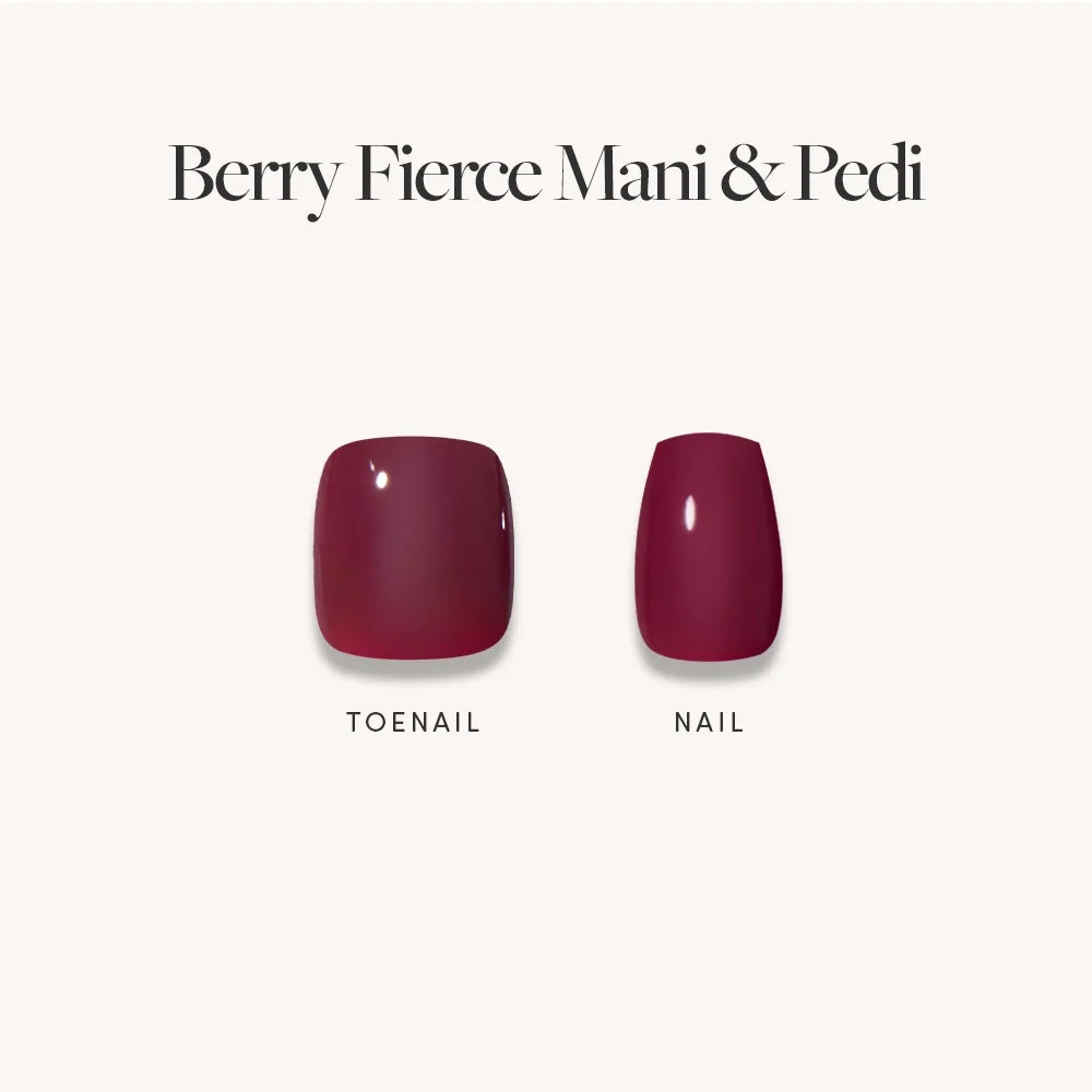 Glossy Dark Maroon Mani & Pedi Bundles