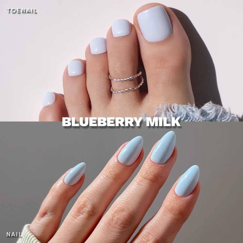 Blueberry Milk Mani & Pedi
