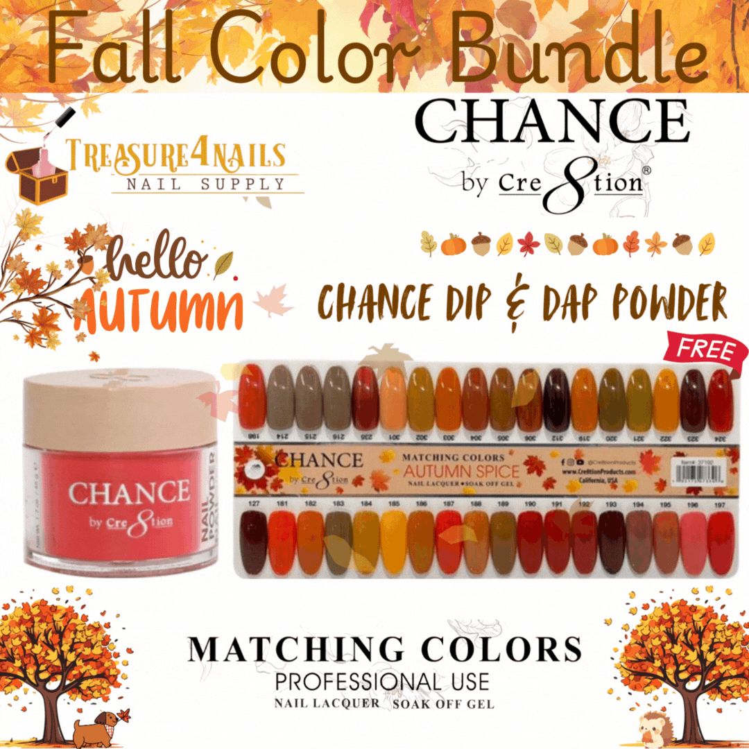 Chance Dip & Dap Powder  Full Set Autumn Season 36 Colors (Free Color Chart)