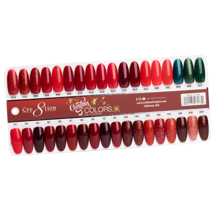 Cre8tion CHRISTMAS COLLECTION - 36 Colors Trio W/ 2 Color Charts