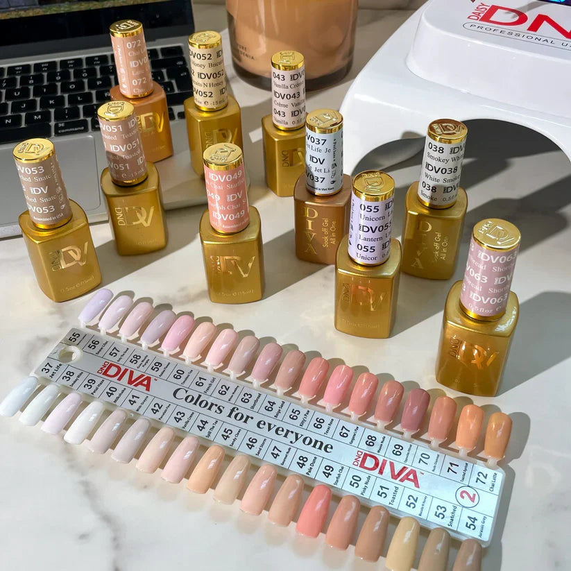 DND DIVA - MATCHING DUO - FULL SET 36 COLORS (#37 - #72) - #2 FREE 1 COLOR CHART
