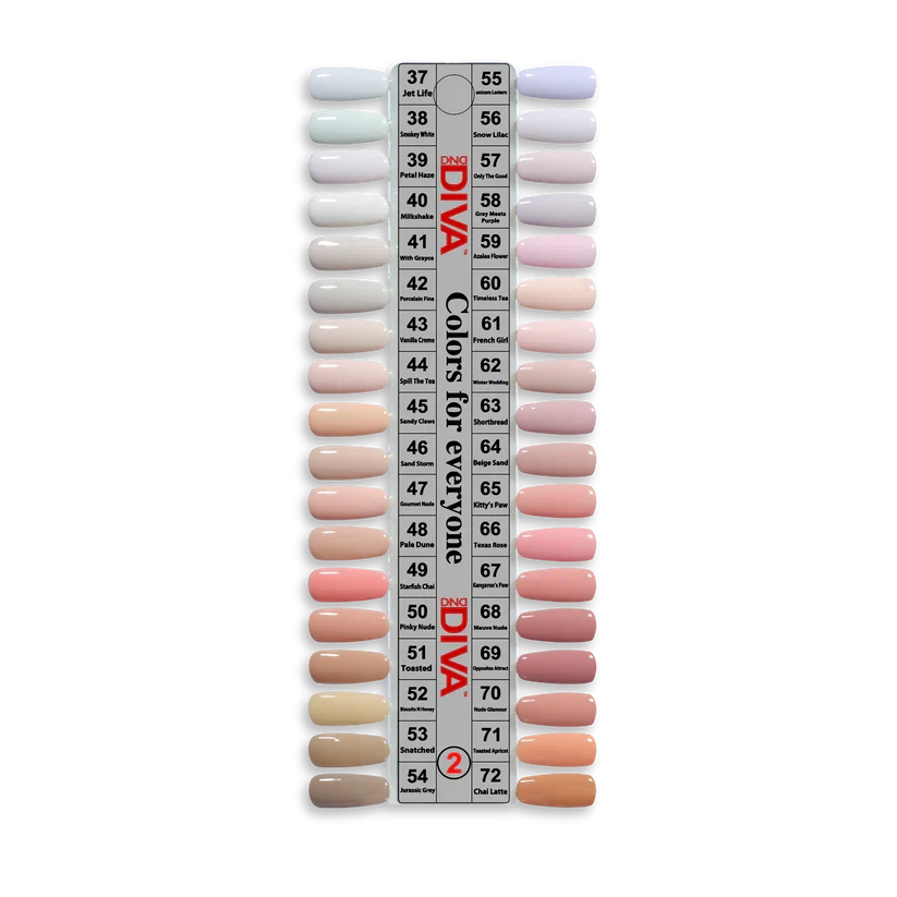 DND DIVA - MATCHING DUO - FULL SET 36 COLORS (#37 - #72) - #2 FREE 1 COLOR CHART