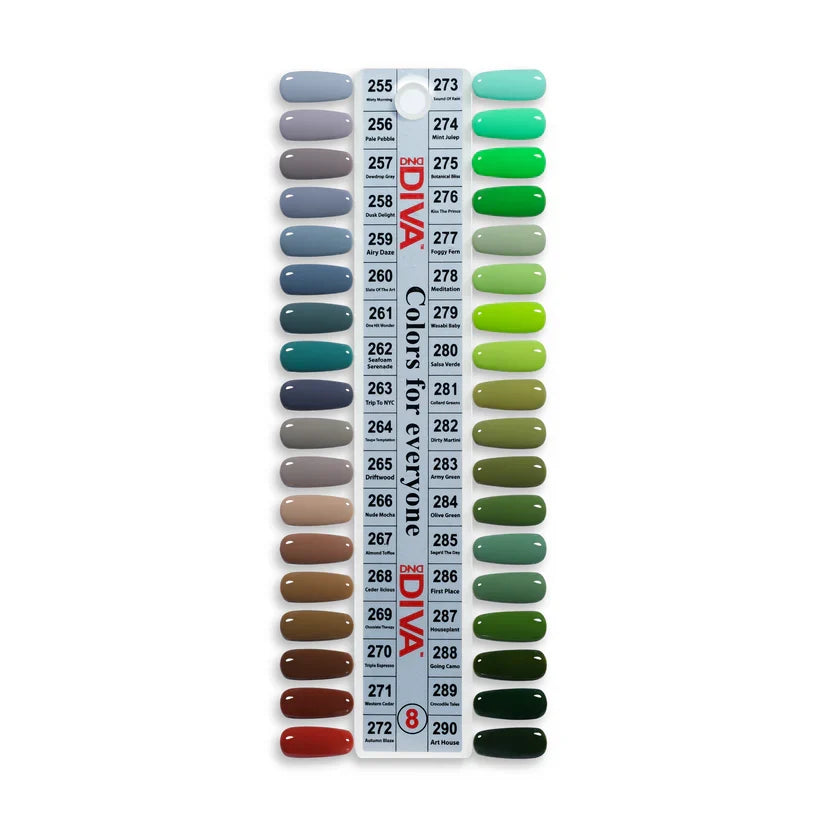 DND DIVA - Matching Duo - Full set 36 colors (#255- #290) #8 - Happy Trails Collection - FREE 1 Color Chart