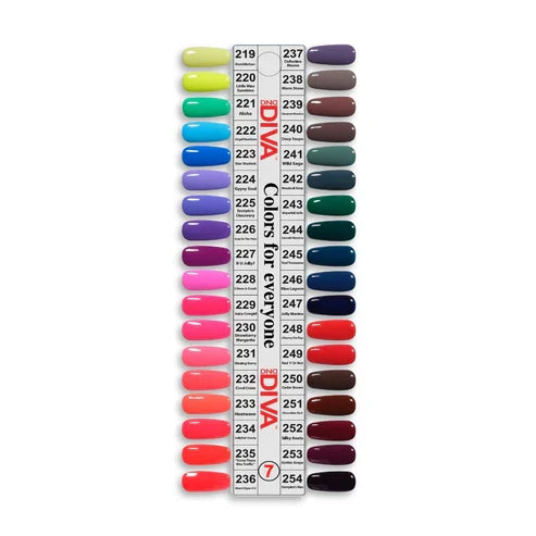 DND DIVA - Matching Duo - Full set 36 colors (#219-#254) #7 - FREE 1 Color Chart