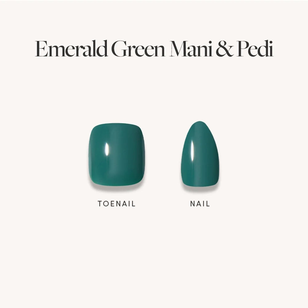 Emerald Green Mani & Pedi