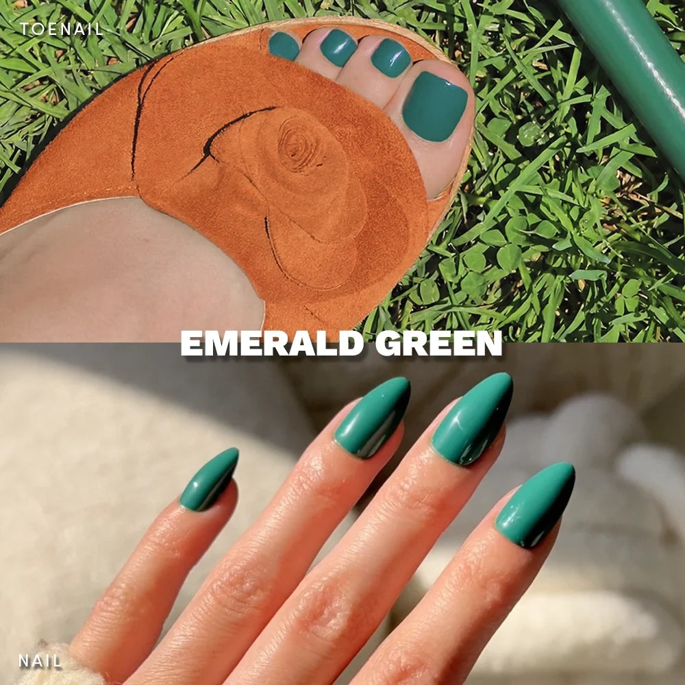 Emerald Green Mani & Pedi