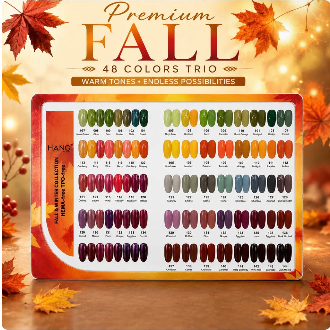 Hang Fall Collection 48 Matching Colors - HEMA Free / TPO Free / Get Free X6 Top Coat 0.5oz