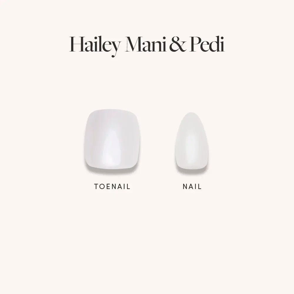 Pearly Glazed White Mani & Pedi Bundles
