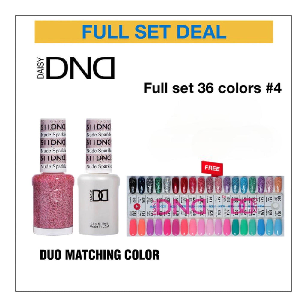 DND Full Set Duo Matching 36 Colors - Color Chart 04 (#510 - #545)