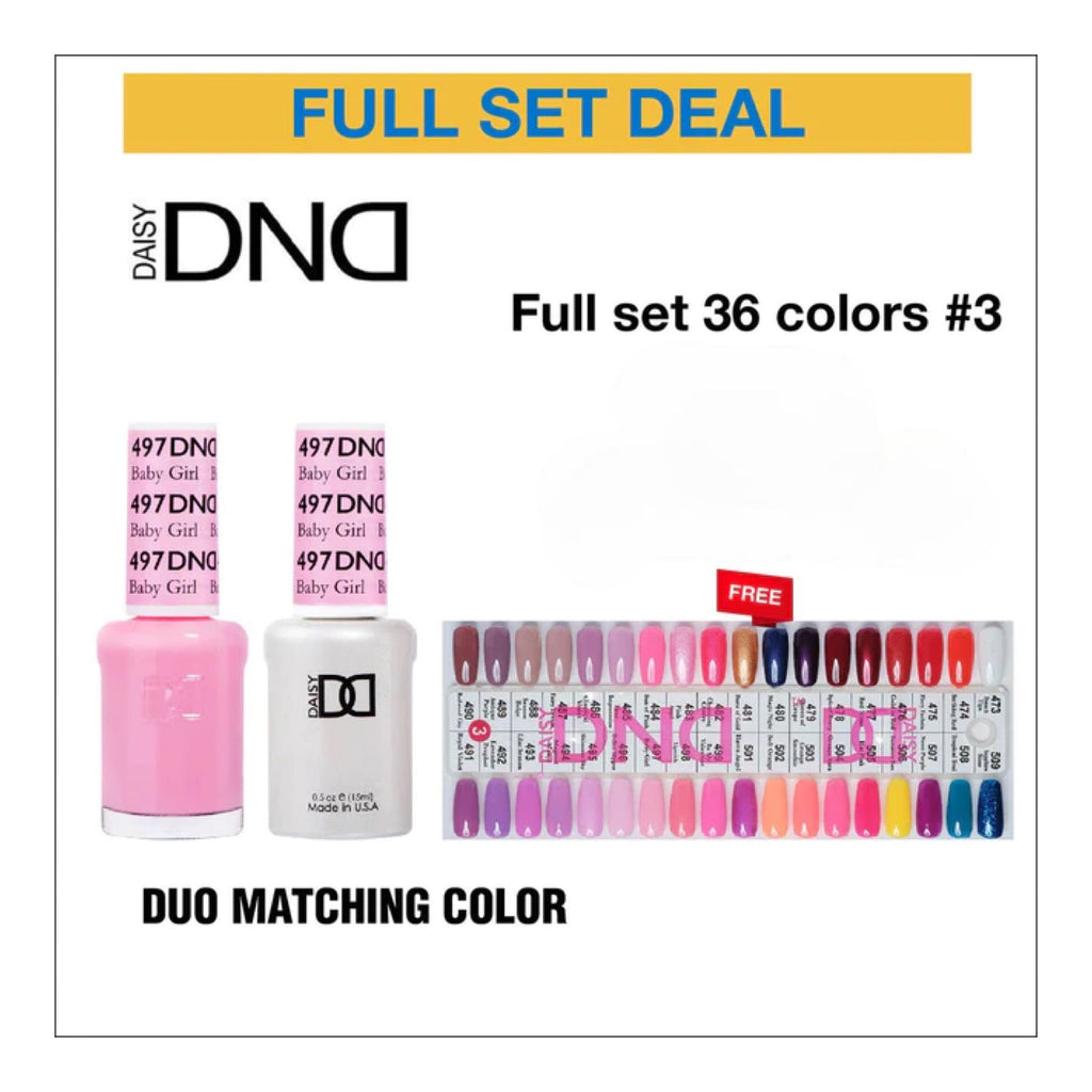DND Full Set Duo Matching 36 Colors - Color Chart #03 (#473 - #509)