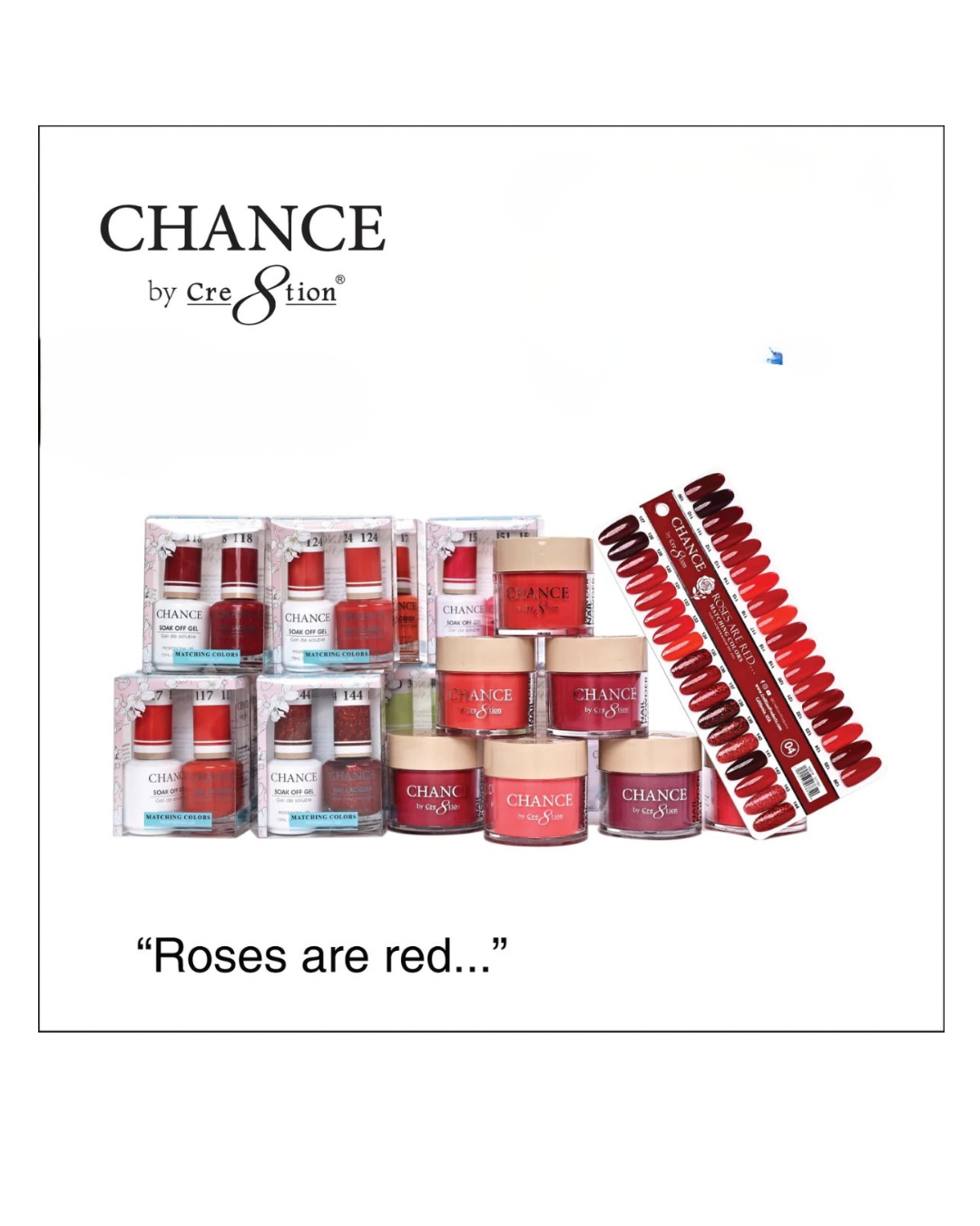 Chance Matching Trio 36 Colors - Roses Are Red... Collection w/ 2 sets Color Chart