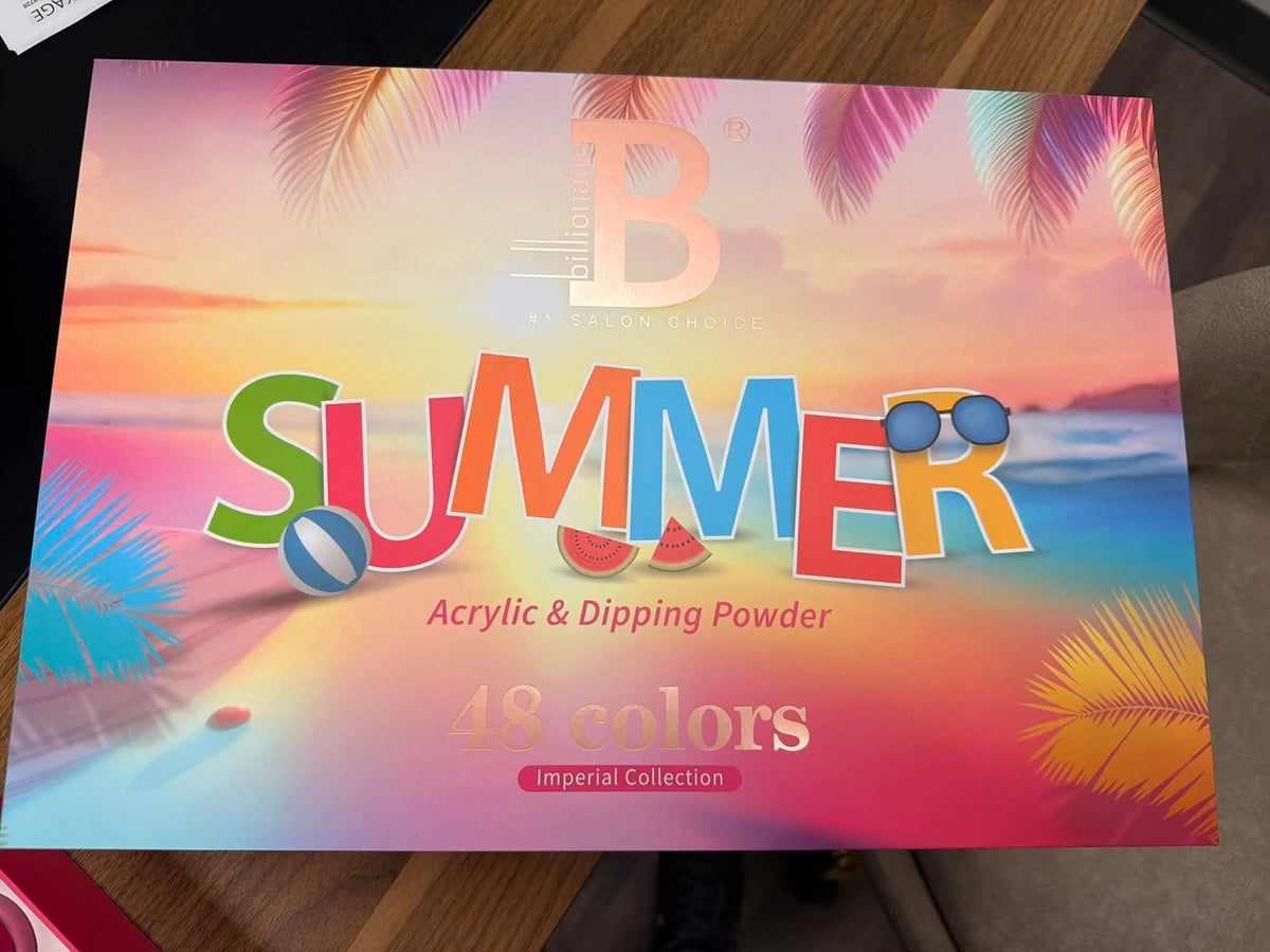 Full Set Billionaire Summer Dip Powders 48 Colors-  Imperial Collection / Free gift Set & Book Display