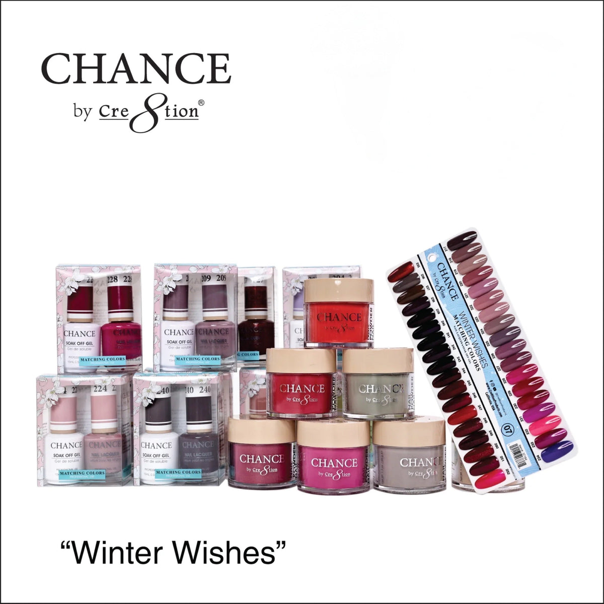 ( Winter Set )Chance Gel/Lacquer Trio 3in1 Full Set - 36 Colors Winter Wishes Collection 07
