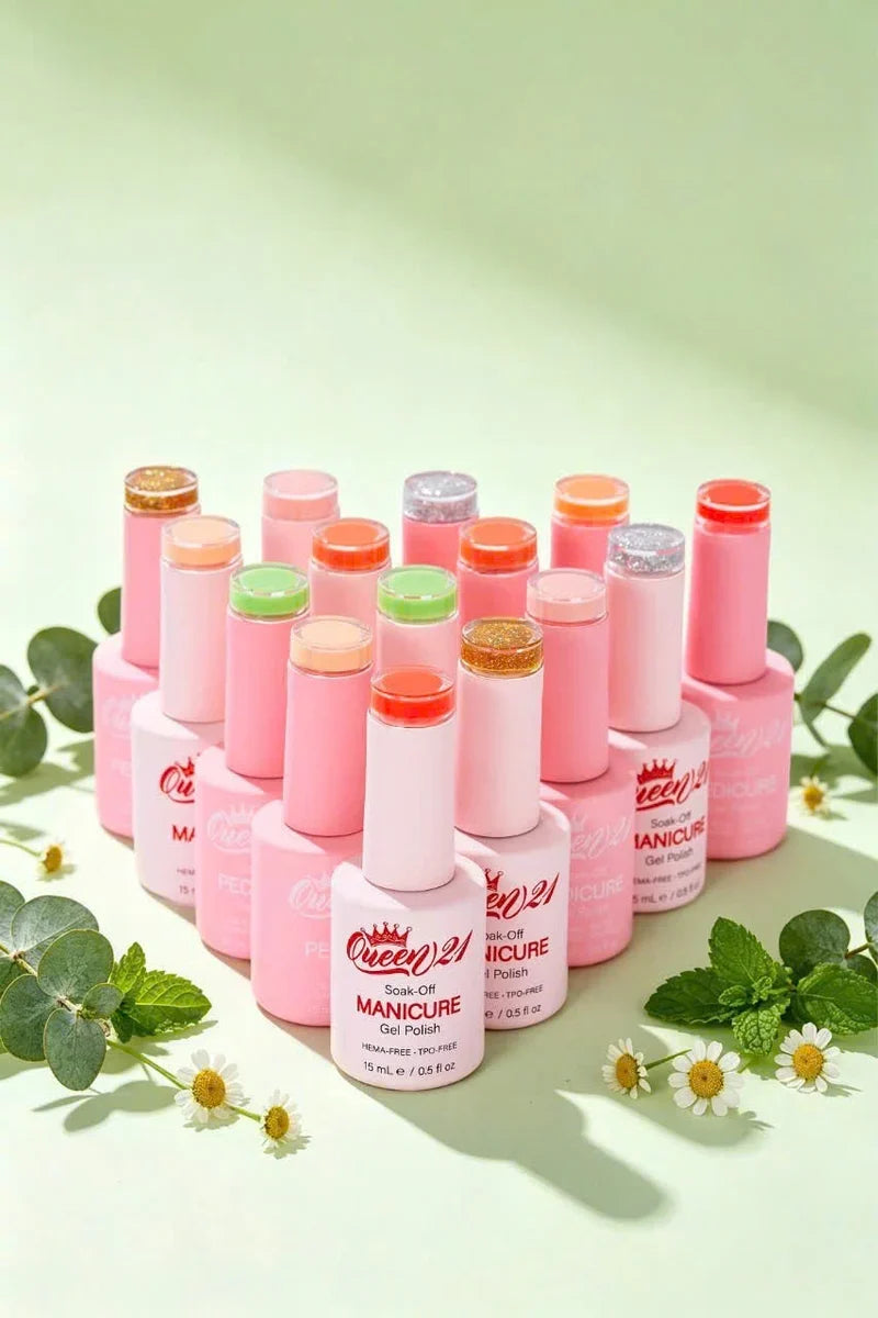 QUEEN 21 - ALL-IN-ONE GEL POLISH 288 COLORS / Free Book Display + Swatches & Free Gift Set