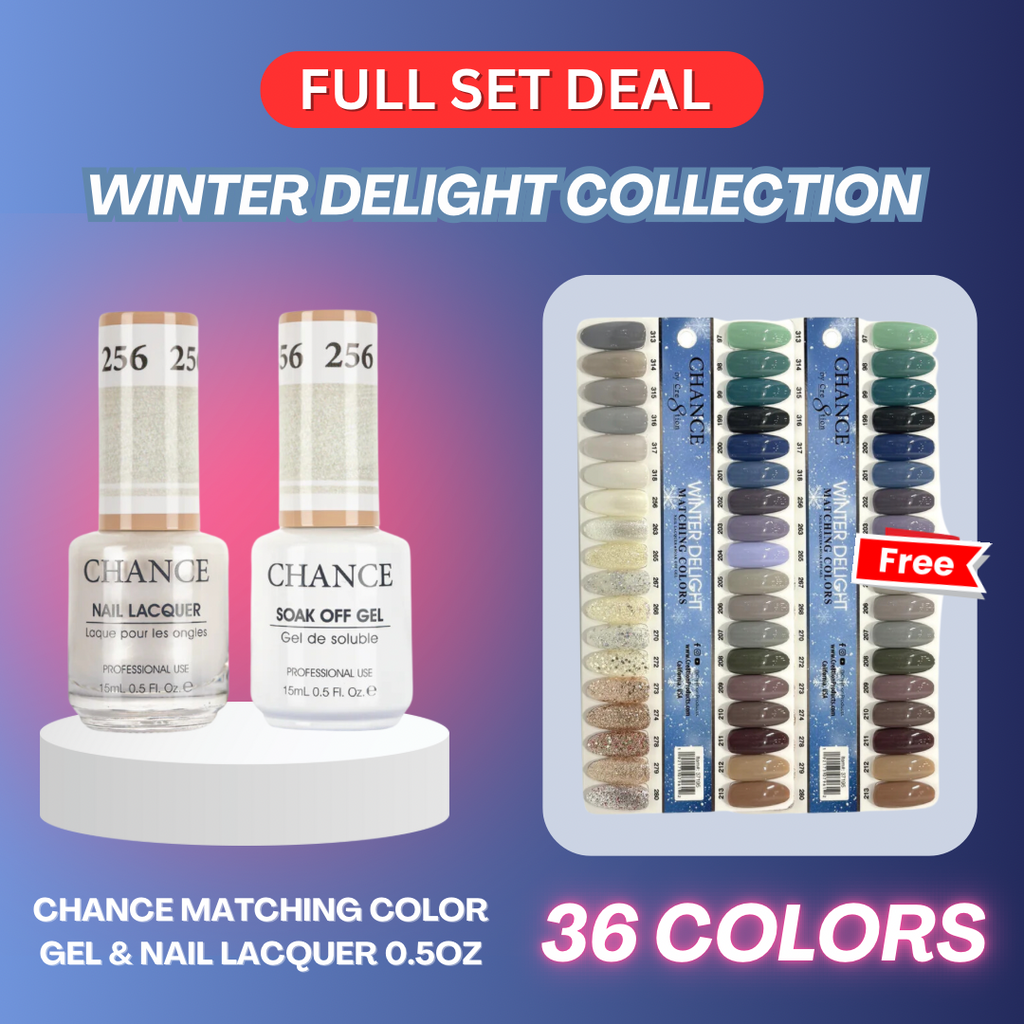 Chance Matching Duo 0.5oz - 36 Colors Winter Delight Collection w/ 2 set Color Chart