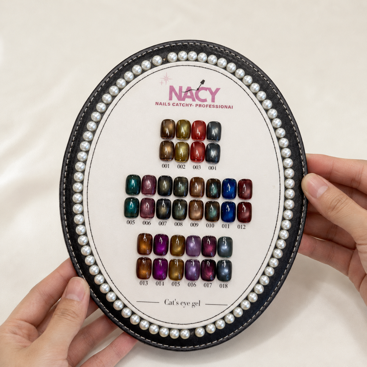 Nacy Elegance Full Set Ceramic Cat Eye Gel 0.5oz 18 Colors - Free 1 Color Display & Magnet
