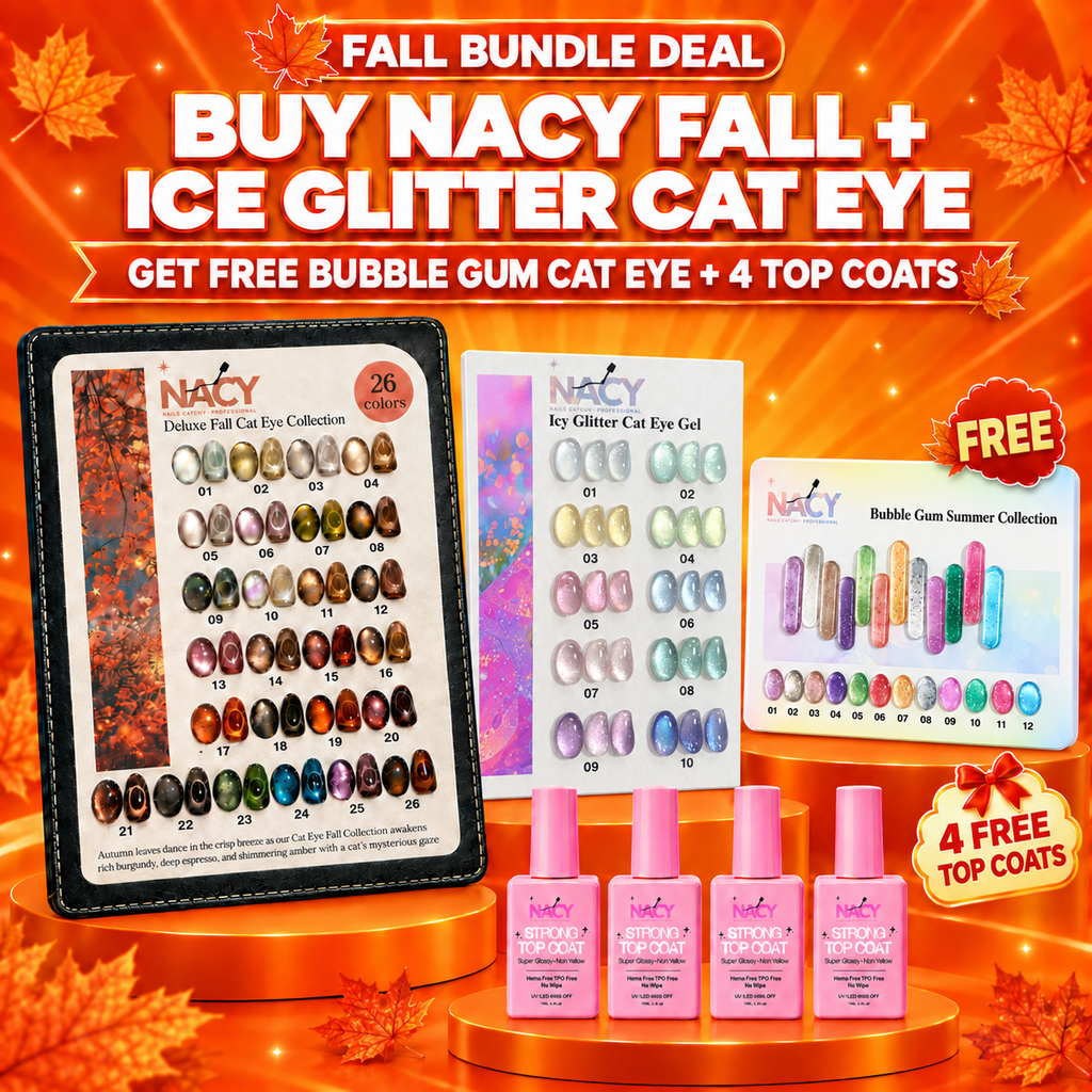 Bundle Deal- Full Set Nacy Fall Cat Eye 26 Colors 0.5oz / Free Display Chart & Top Coat