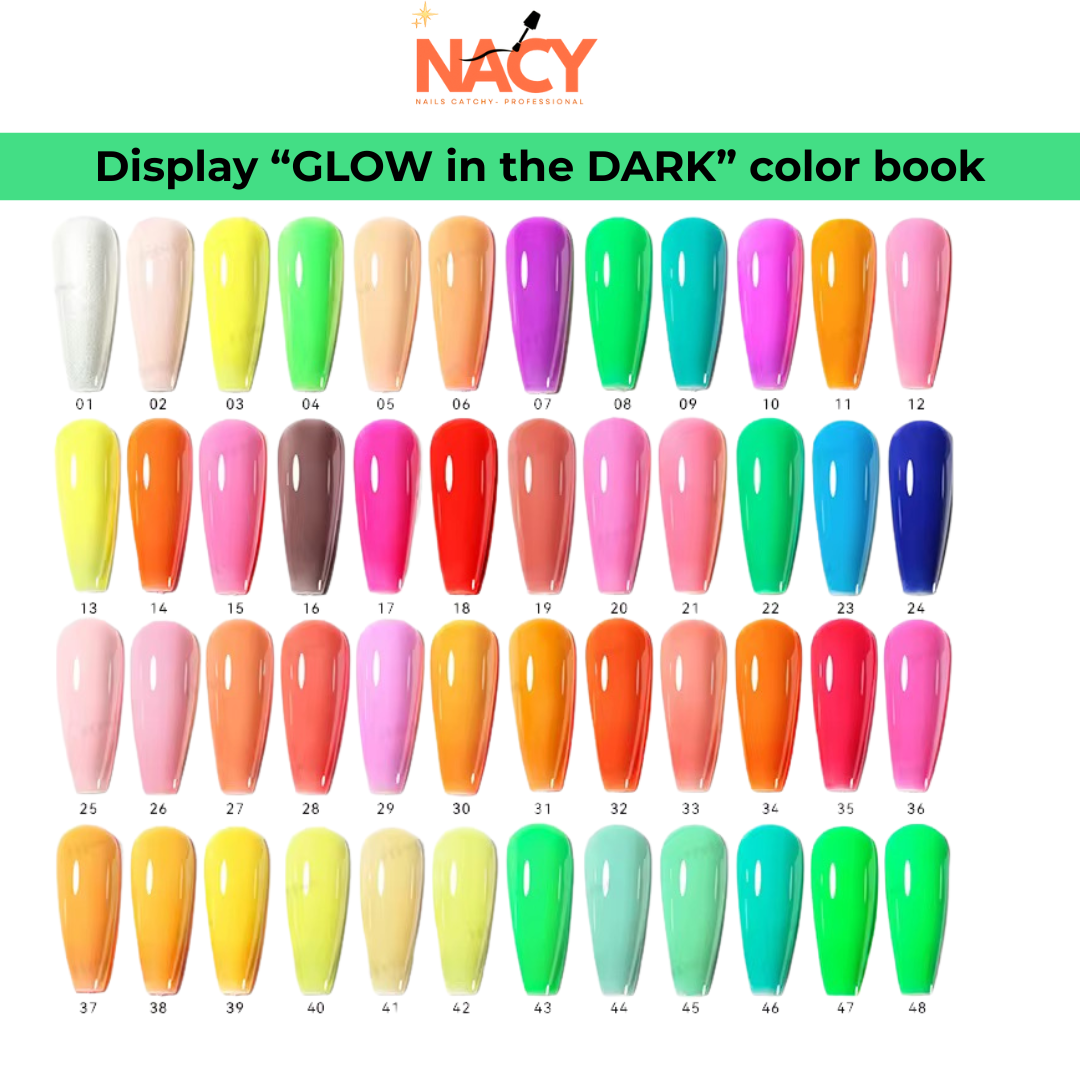 Nacy Neon Glow in the Dark Gel Set Full 48 Colors 0.5oz