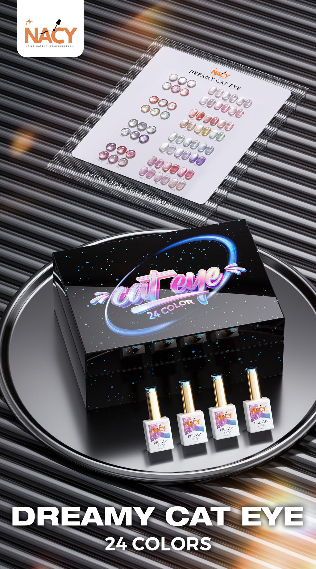Nacy Full Set Dreamy Cat Eye 24 Colors 0.5oz / free Color Book display
