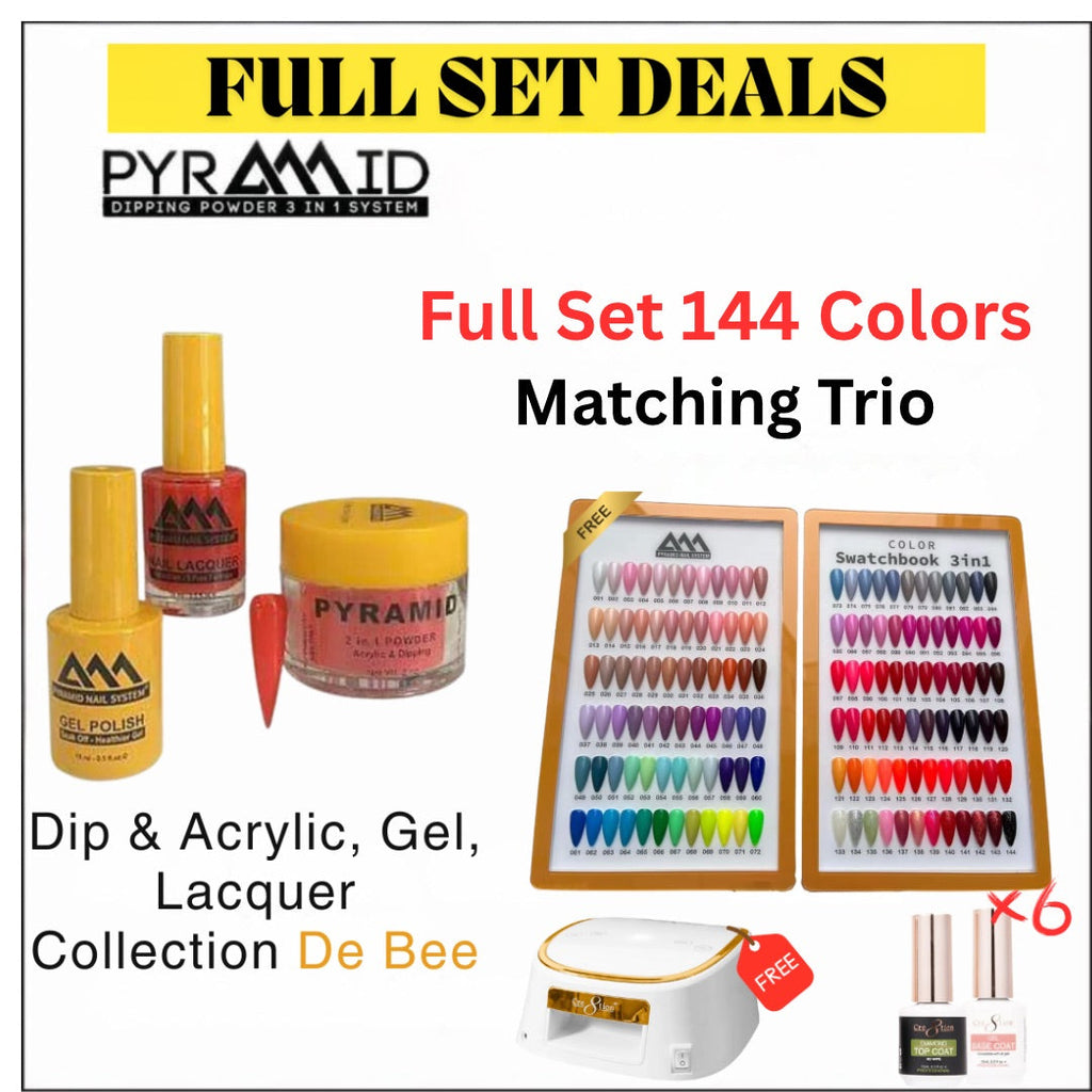 Pyramid Full Set Trio 144 Color Super Matching - De Bee Collection