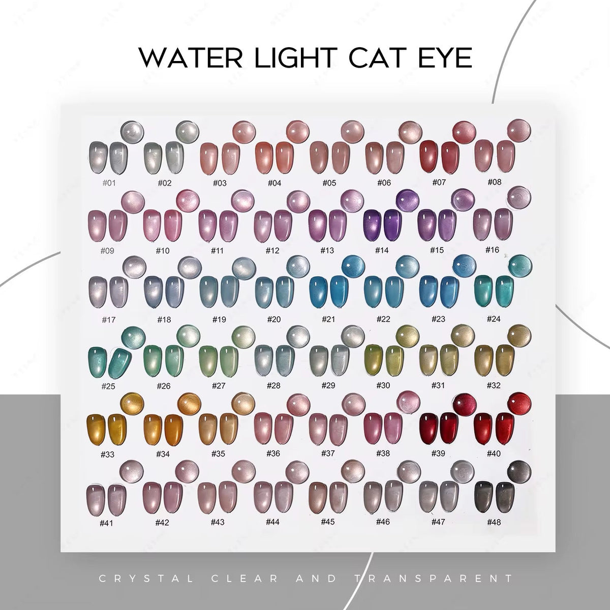 Nacy Set Water Moon Light Cat Eye Summer 48 Colors / Free color chart display