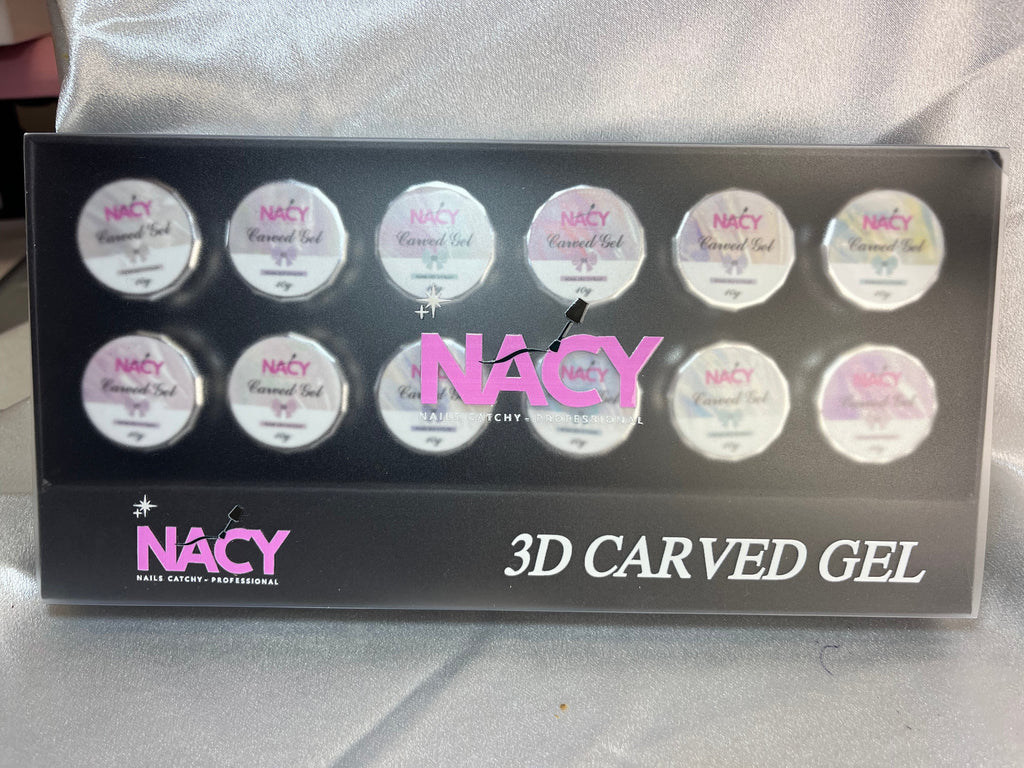 NACY 3D CARVED GEL - 12 COLOR
