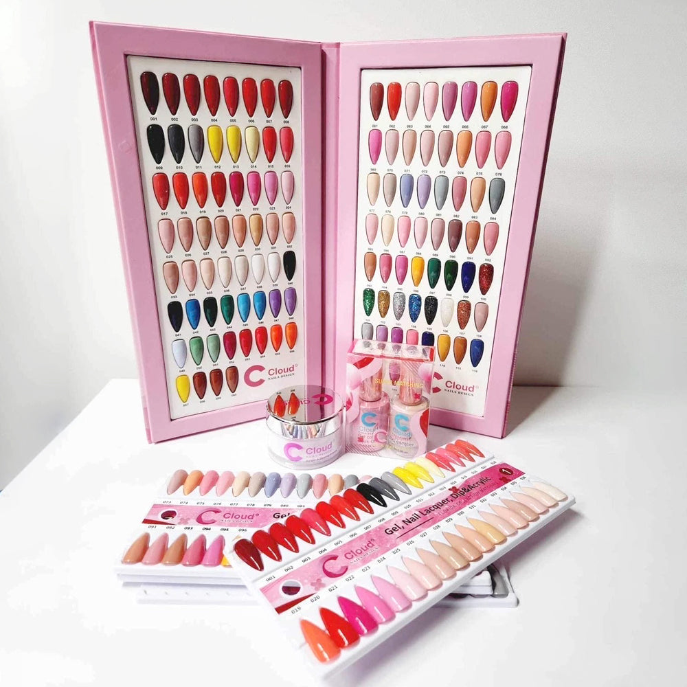 Chisel Cloud Nail Design Florida Collection - Full set Matching Trio 120 colors w/ 2 color chart books & 1 set color chart