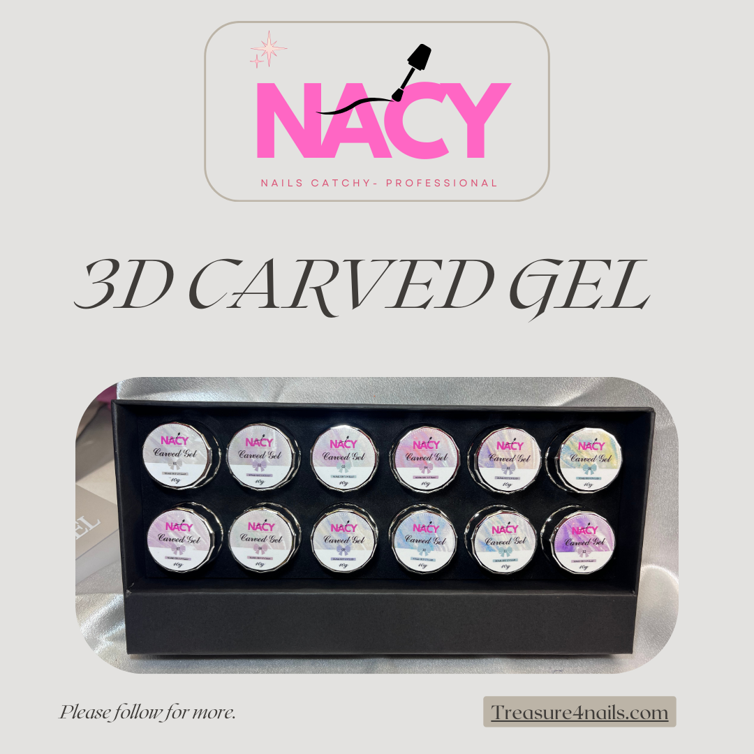 NACY 3D CARVED GEL - 12 COLOR