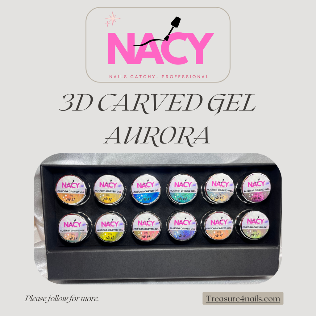 NACY 3D AURORA CARVED GEL - 12 COLOR
