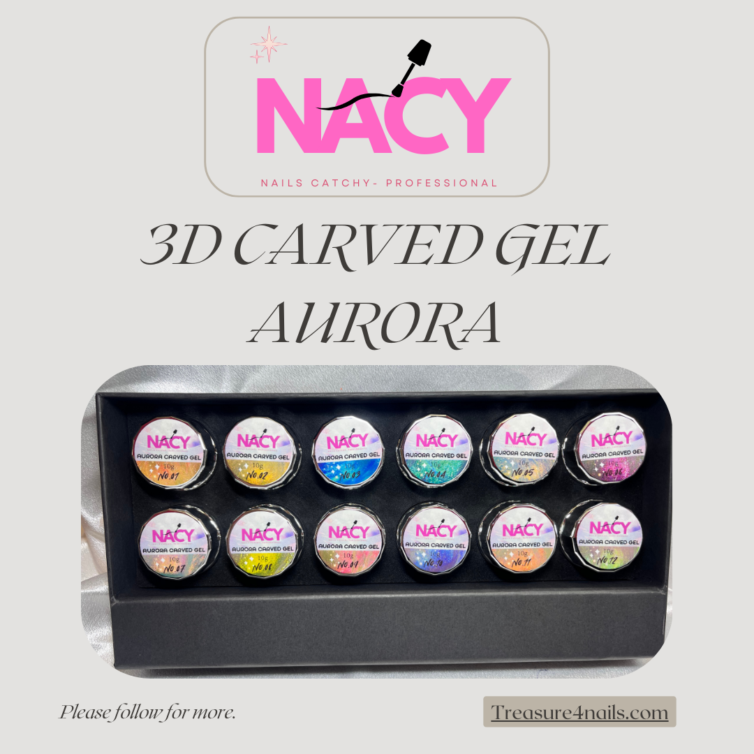 NACY 3D AURORA CARVED GEL - 12 COLOR
