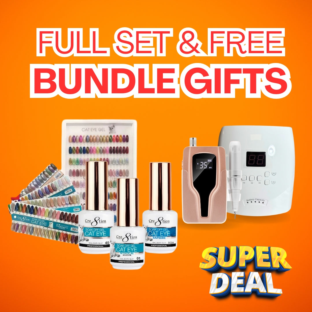 Super Deal CRE8TION CAT EYE GEL 0.5OZ - FULL SET 144 COLORS W/ Free Bundle Gifts