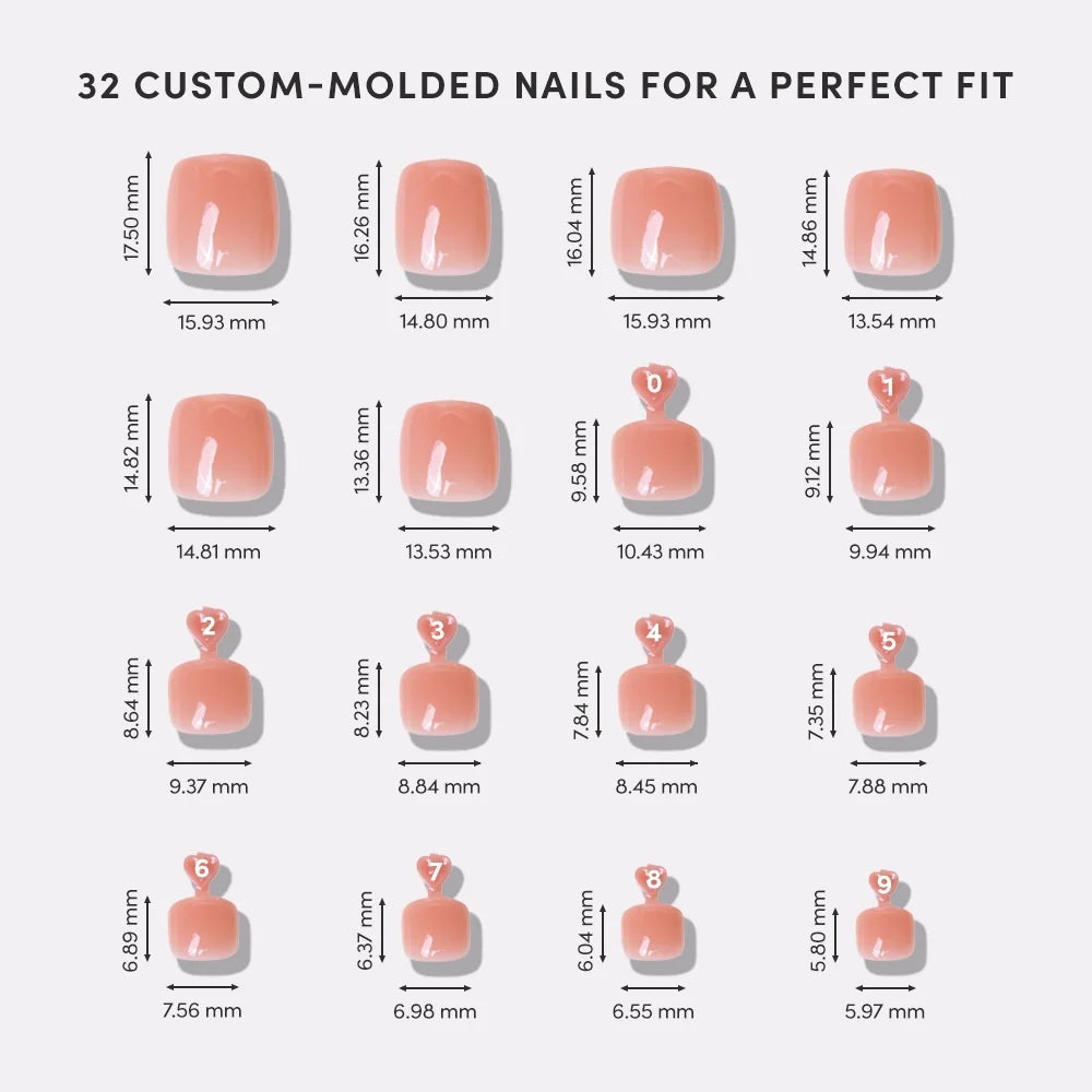 Sheer Peach Toenail
