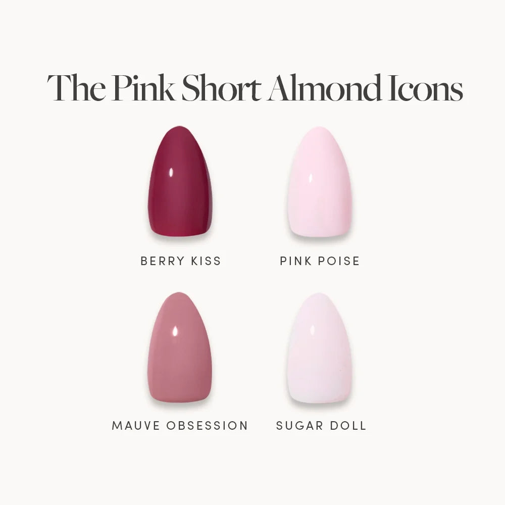 The Pink Short Almond Icons