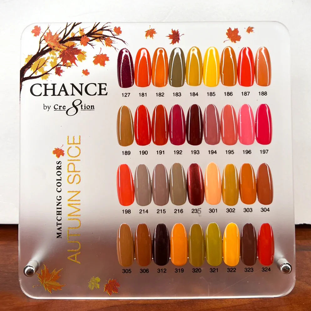 Chance Matching Duo Full Set 36 Colors Autumn Season Color (Free 1 Color Chart/ 1 Top Coat & 10pcs Nail Stickers)
