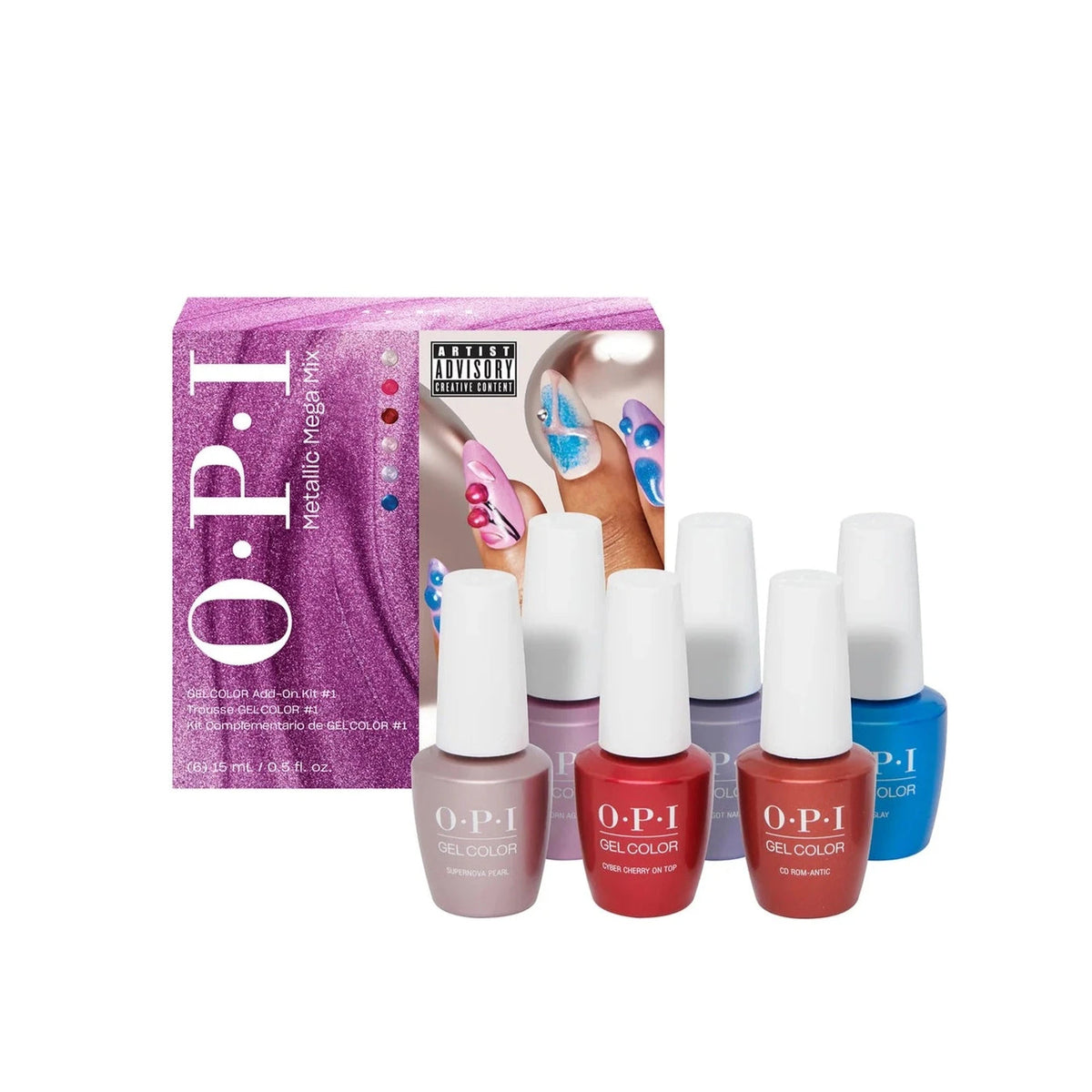 OPI SOAK OFF GEL 0.5OZ - METALLIC MEGA MIX COLLECTION FALL 24 ADD-ON KIT #1 - 6 COLORS