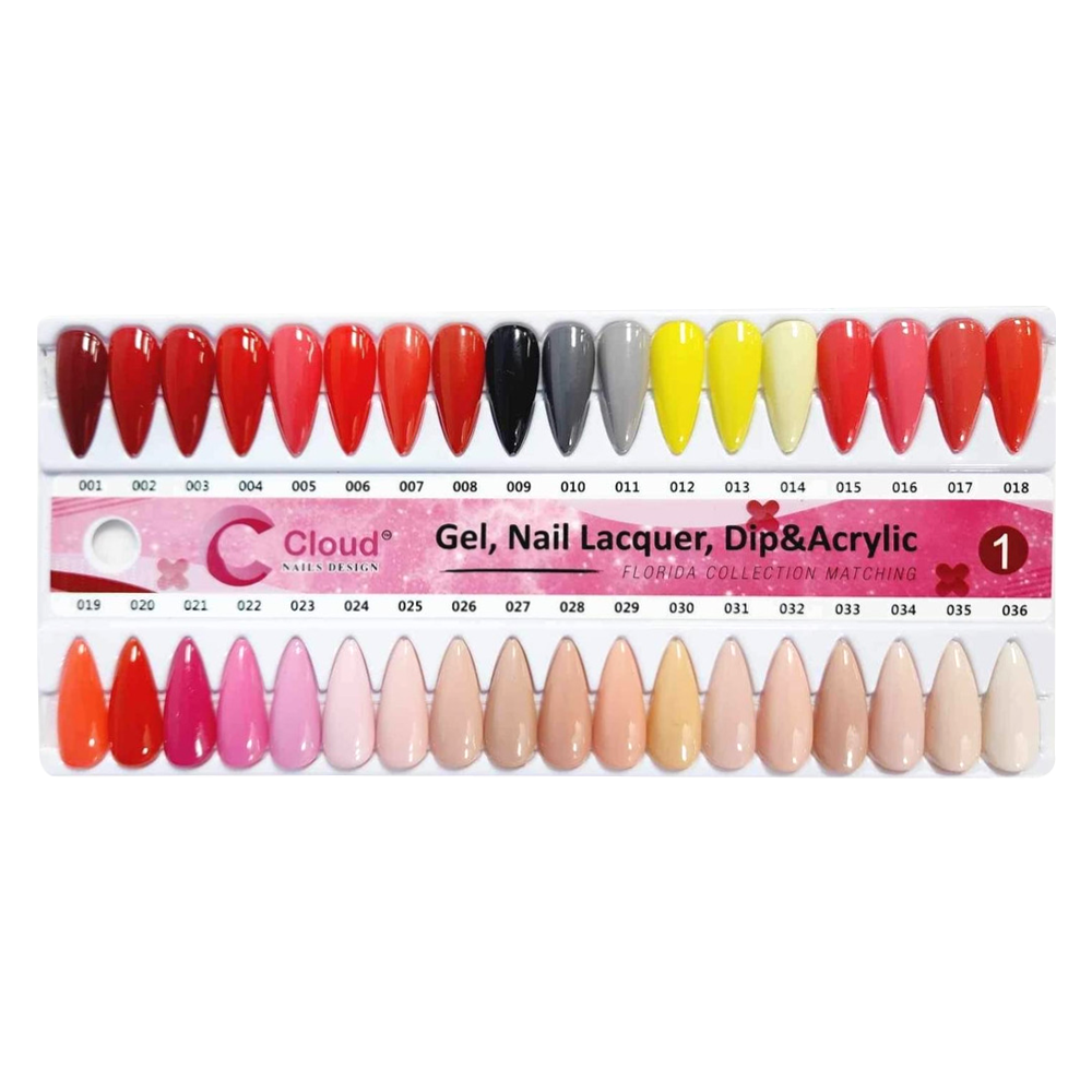 Chisel Cloud Nail Design Collection - Full set Dipping Powder 2oz 120 colors w/ 1 set color chart