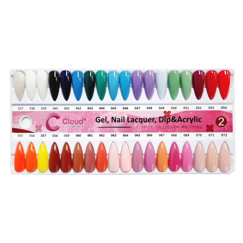 Chisel Cloud Nail Design Collection - Full set Matching Duo 0.5oz 120 colors w/ 1 set color chart